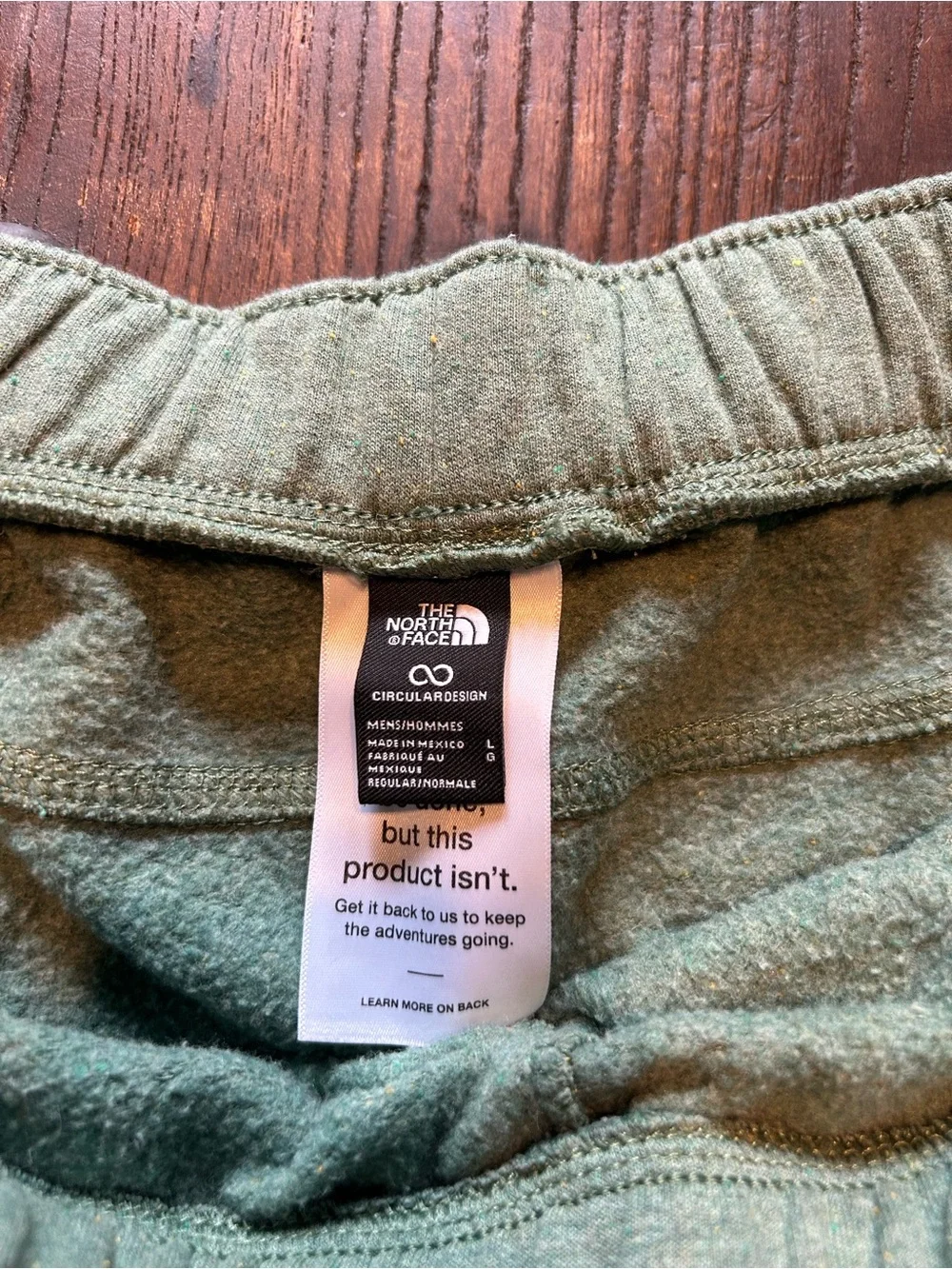 The North Face Sage Green Athletic Fleece Shorts with Webbing Belt
